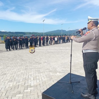 Polda Maluku Gelar Apel Kesiapan Pengamanan Ibadah Malam Natal