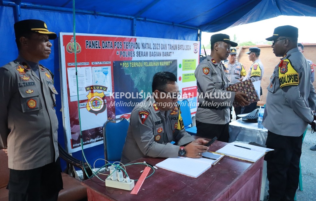 Kunjungan Kerja Kapolres SBB dalam rangka Supervisi Pos Pam Natal 2023 dan Tahun Baru 2024