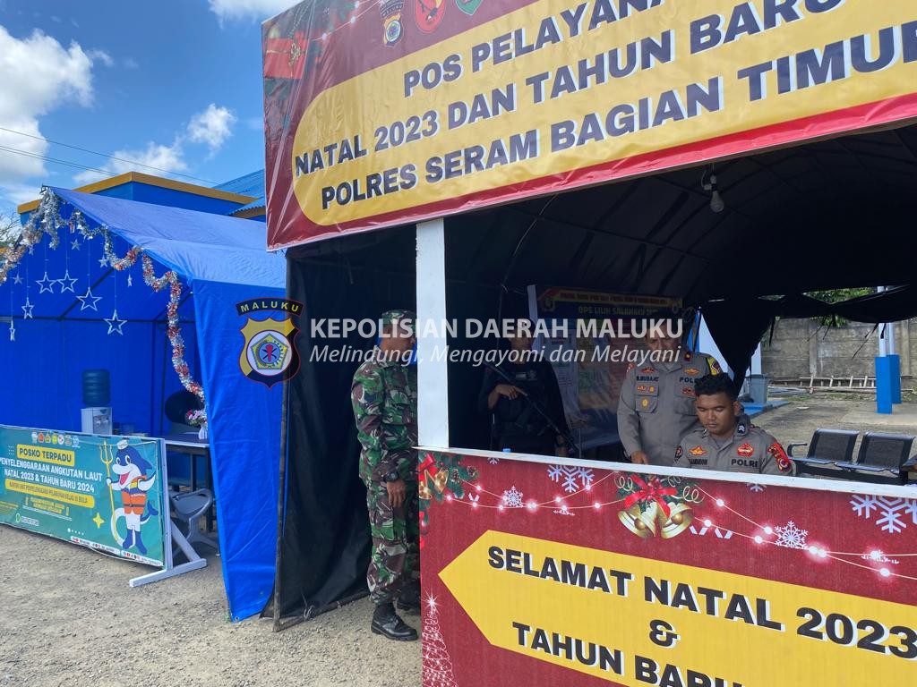 Cek Kesiapan Personel Pospam Nataru, Wakapolres SBT Harap Berikan Pelayanan yang Maksimal