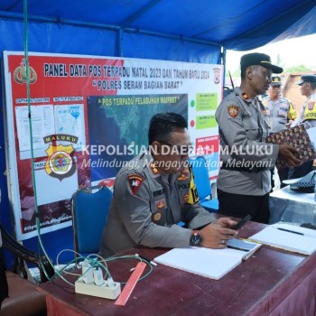 Kunjungan Kerja Kapolres SBB dalam rangka Supervisi Pos Pam Natal 2023 dan Tahun Baru 2024