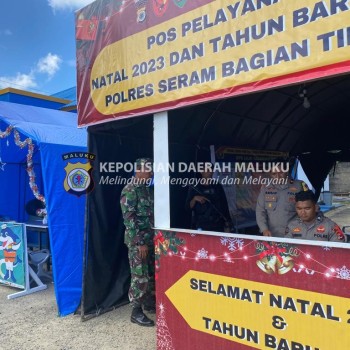 Cek Kesiapan Personel Pospam Nataru, Wakapolres SBT Harap Berikan Pelayanan yang Maksimal