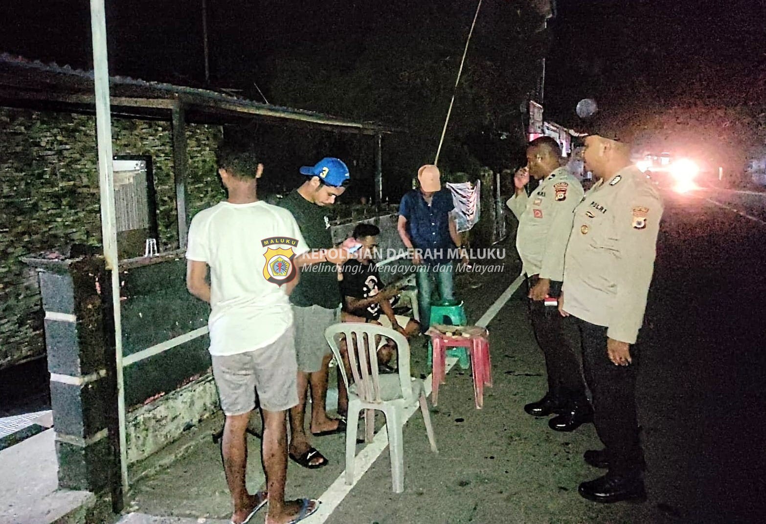 Patroli Cipta Kondisi Polsek Salahutu, Antisipasi Gangguan Kamtibmas Menjelang Pergantian Tahun 2024