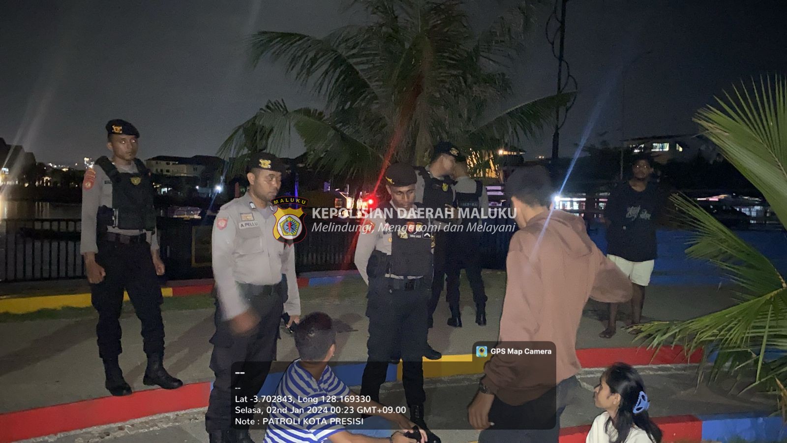 Satuan Samapta Polresta Ambon Gelar Patroli Malam Cegah Gangguan Kamtibmas