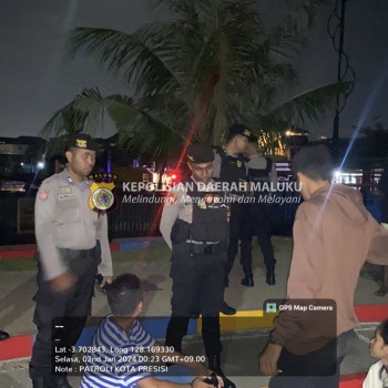 Satuan Samapta Polresta Ambon Gelar Patroli Malam Cegah Gangguan Kamtibmas