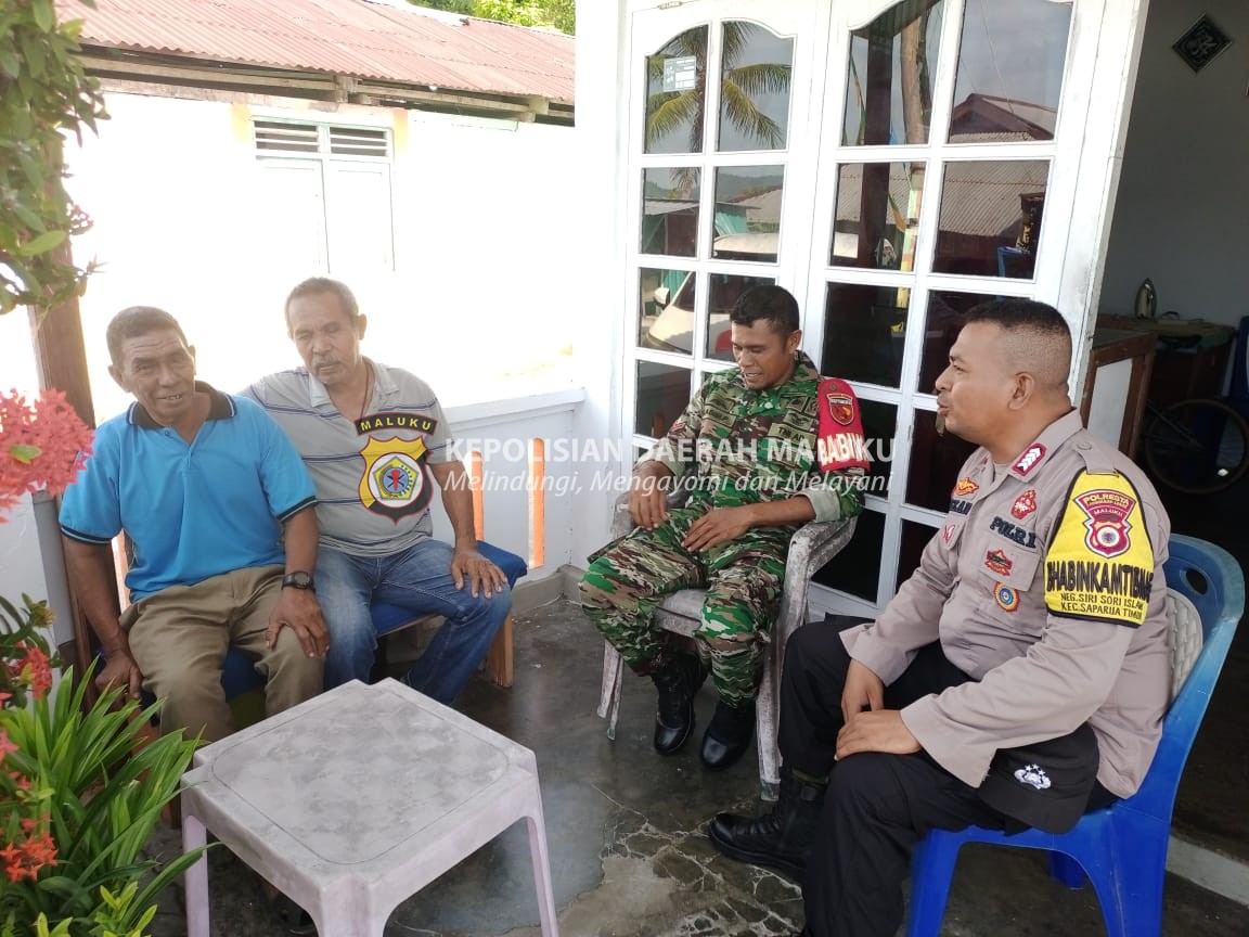 Bhabinkamtibmas dan juga babinsa lakukan Sambang kepada warga binaan sampaikan himbauan Kamtibmas