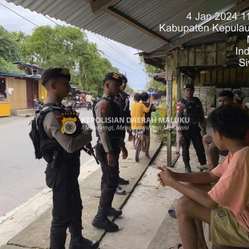 Antisipasi Gangguan Kamtibmas Sat Samapta Polres Kepulauan Aru Laksanakan Patroli.