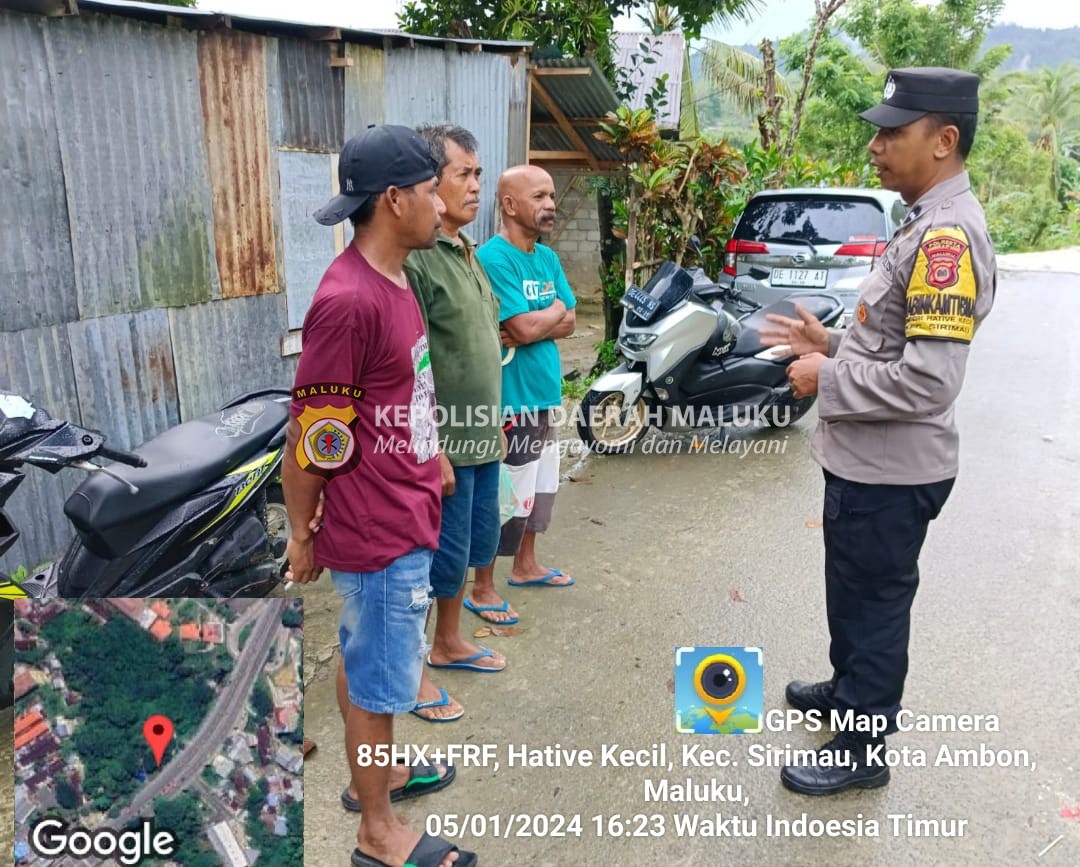 Bhabinkamtibmas Hative Kecil, Sambangi Warga Binaan dan Berikan Himbauan Kamtibmas