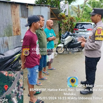 Bhabinkamtibmas Hative Kecil, Sambangi Warga Binaan dan Berikan Himbauan Kamtibmas