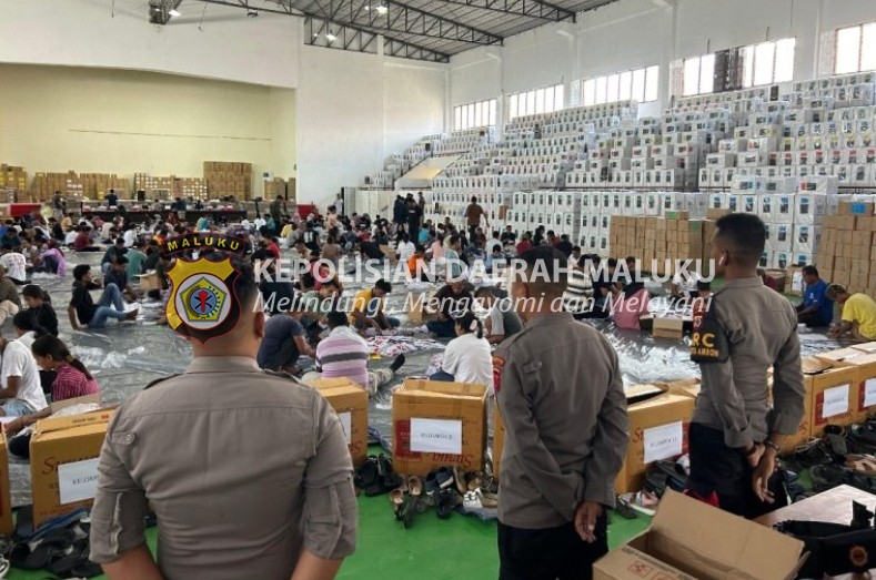 Polda Maluku Amankan Kegiatan Sortir Surat Suara Pemilu 2024