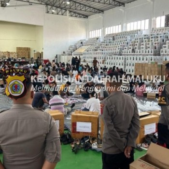 Polda Maluku Amankan Kegiatan Sortir Surat Suara Pemilu 2024