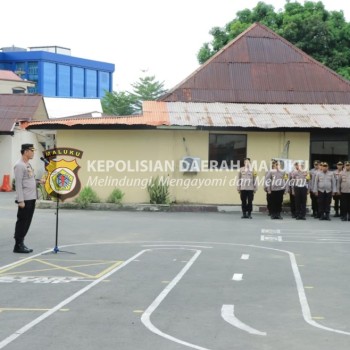 Ratusan Personil Polresta Ambon Amankan Kunjungan Capres Anies Baswedan