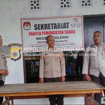 Pastikan Keamanan, Polsek Salahutu Gelar Patroli Sambang