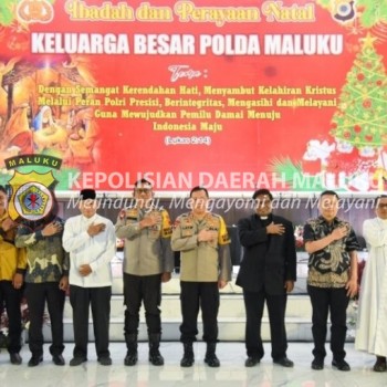 Hadiri Perayaan Natal Polda Maluku, Kapolda : Jadilah Polisi yang Rendah Hati dan Presisi