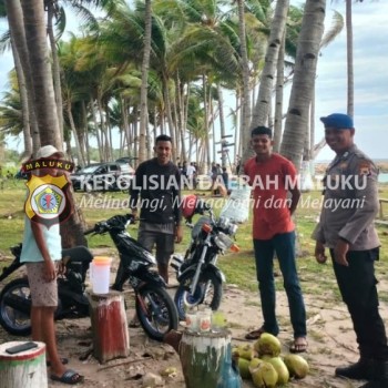 Satuan Polairud Sambang Kamtibmas Perairan, Ingatkan Warga Pelihara Situasi Kamtibmas di Lokasi Wisata