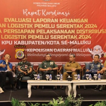 Direktur Intelkam Polda Maluku Hadiri Rakor Bersama KPU