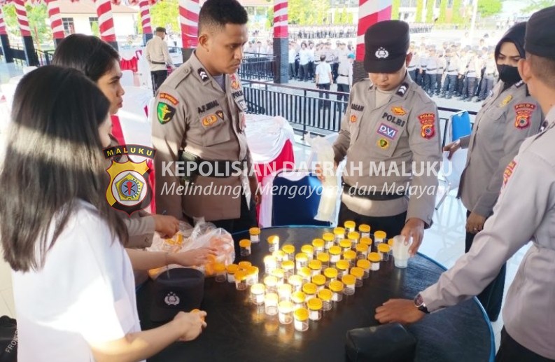 Polda Maluku Gelar Pemeriksaan Urin Rutin Antisipasi Penyalahgunaan Narkoba