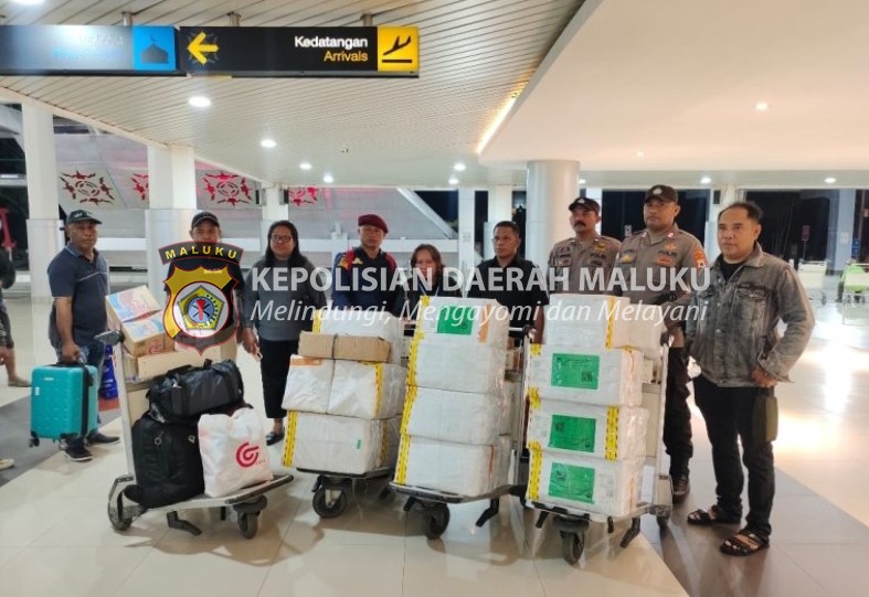 Polda Maluku Kawal Pengiriman Logistik Pemilu Tambahan ke Aru, Tanimbar dan MBD