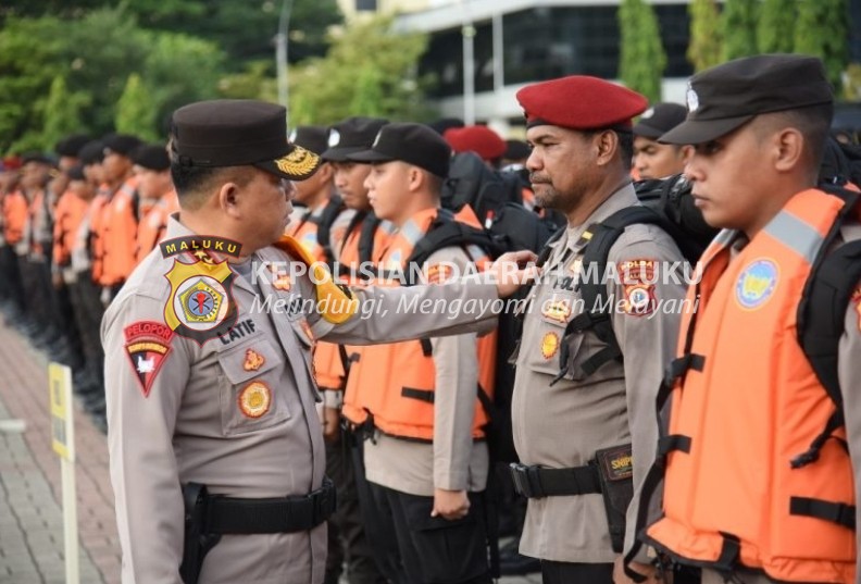 Polda Maluku Geser Pasukan Pengamanan TPS, Kapolda: Wujudkan Pemilu Aman dan Damai