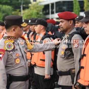 Polda Maluku Geser Pasukan Pengamanan TPS, Kapolda: Wujudkan Pemilu Aman dan Damai