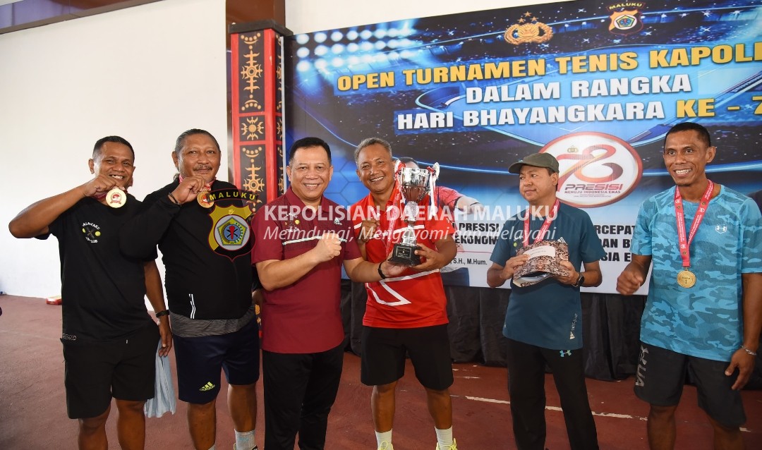 Tim Salawaku 1 Juara Open Tournamen Tenis Kapolda Maluku Cup 2024