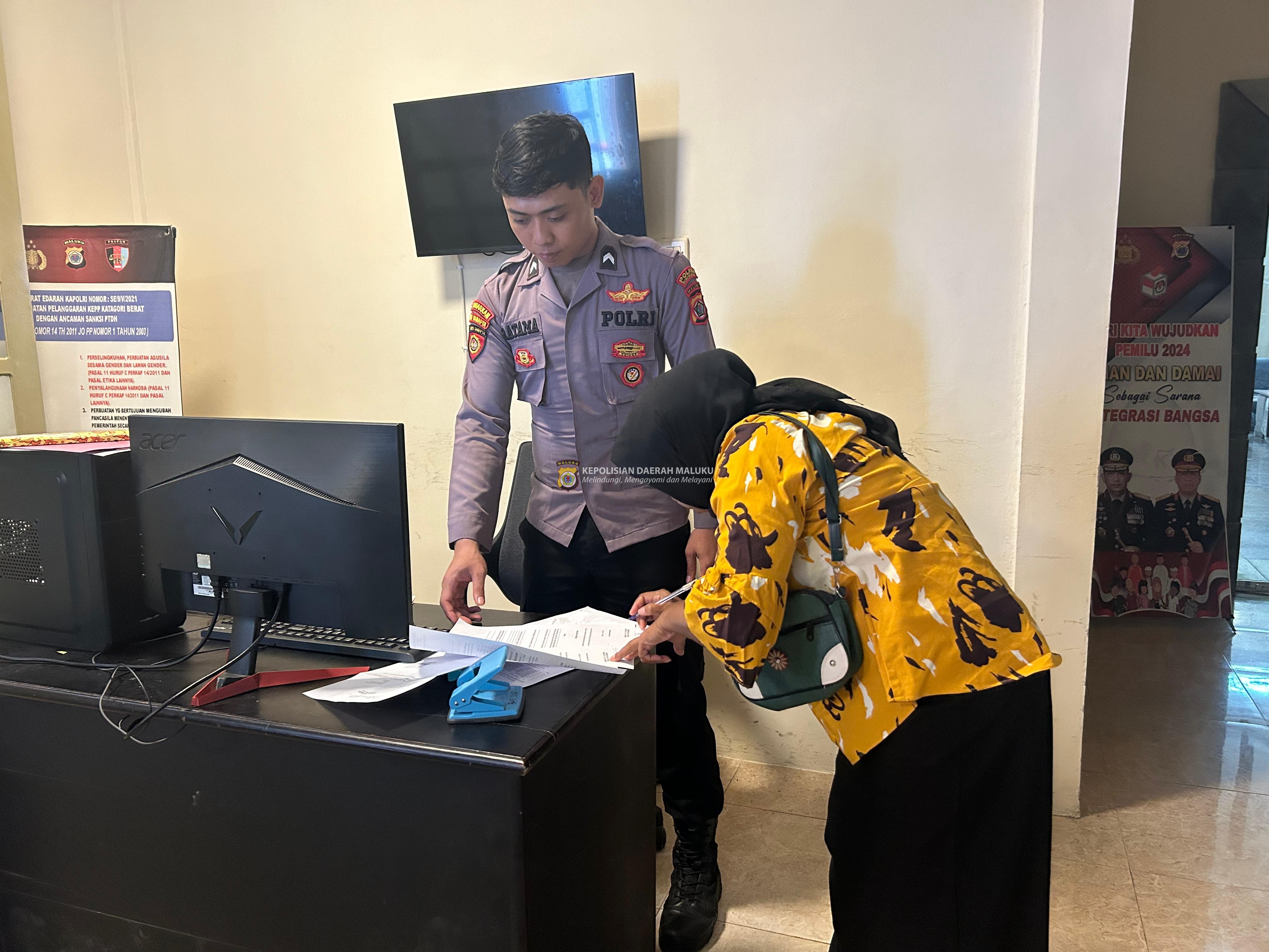 SPKT Polres Buru Selatan Terus Berikan Pelayanan Terbaik Kepada Masyarakat