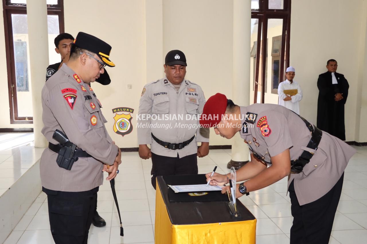 Kapolres SBB Pimpin Sertijab Kasat Reskrim Dan Kasat Resnarkoba