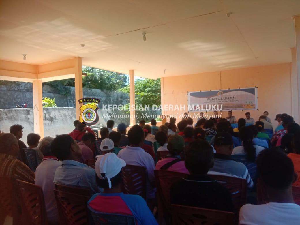 Polsek Kisar Hadiri Penyuluhan Pendaftaran Tanah Sistematis Lengkap (PTSL) Oleh Tim Perwakilan Kantor Pertanahan Kabupaten MBD