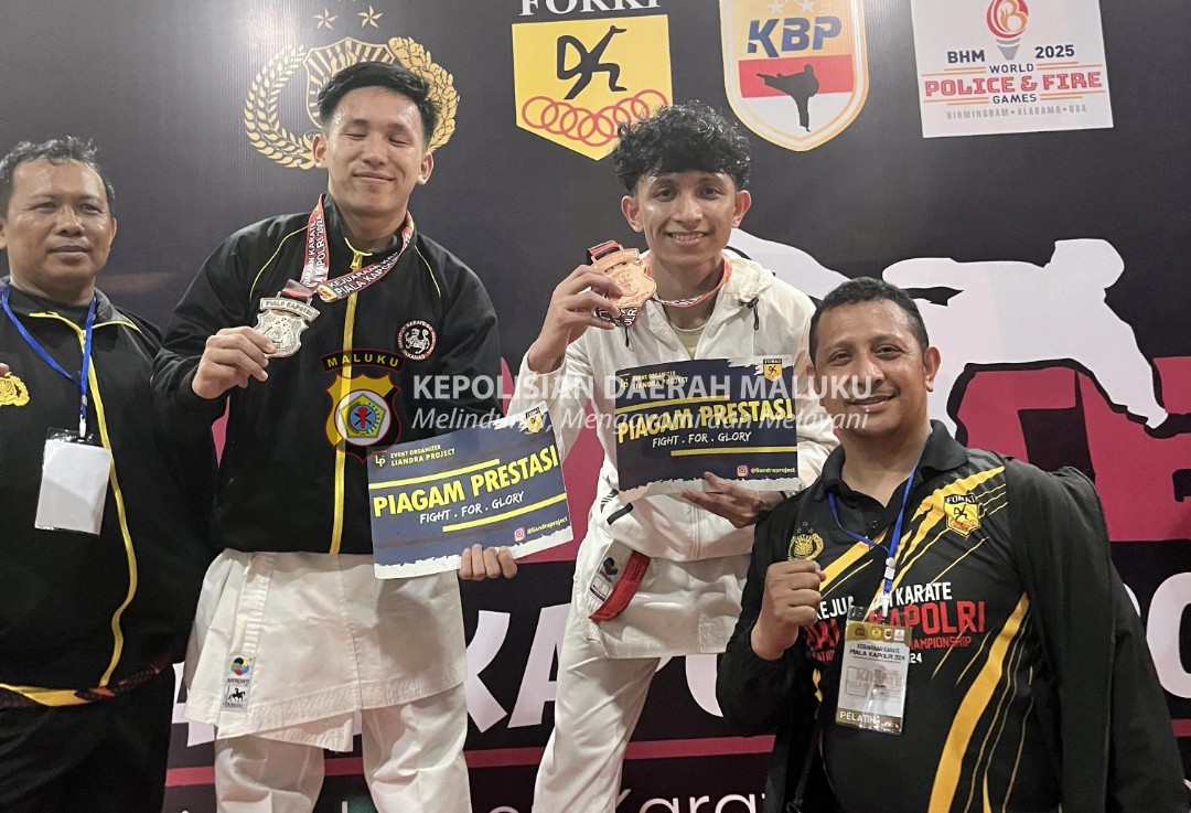 Kejurnas Karate Kapolri Cup, Polda Maluku Masuk Sepuluh Besar Perolehan Medali Terbanyak