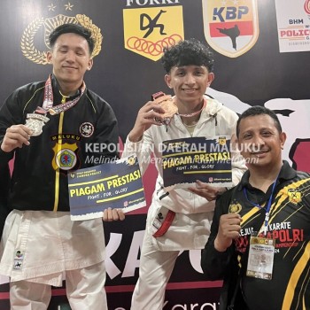 Kejurnas Karate Kapolri Cup, Polda Maluku Masuk Sepuluh Besar Perolehan Medali Terbanyak