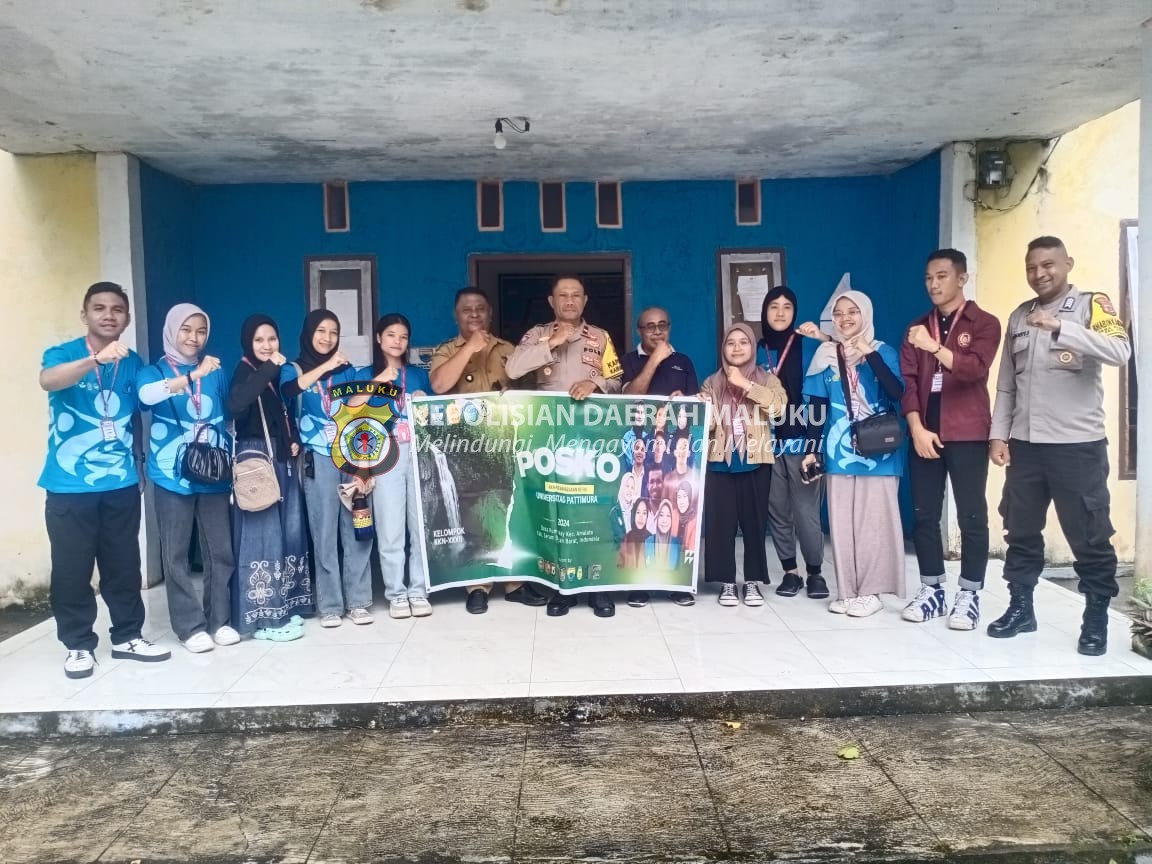 Kapolsek Kairatu Timur Sambang bersama Mahasiswa/i KKN Kebangsaan ke-XII Sampaikan Pesan Kamtibmas
