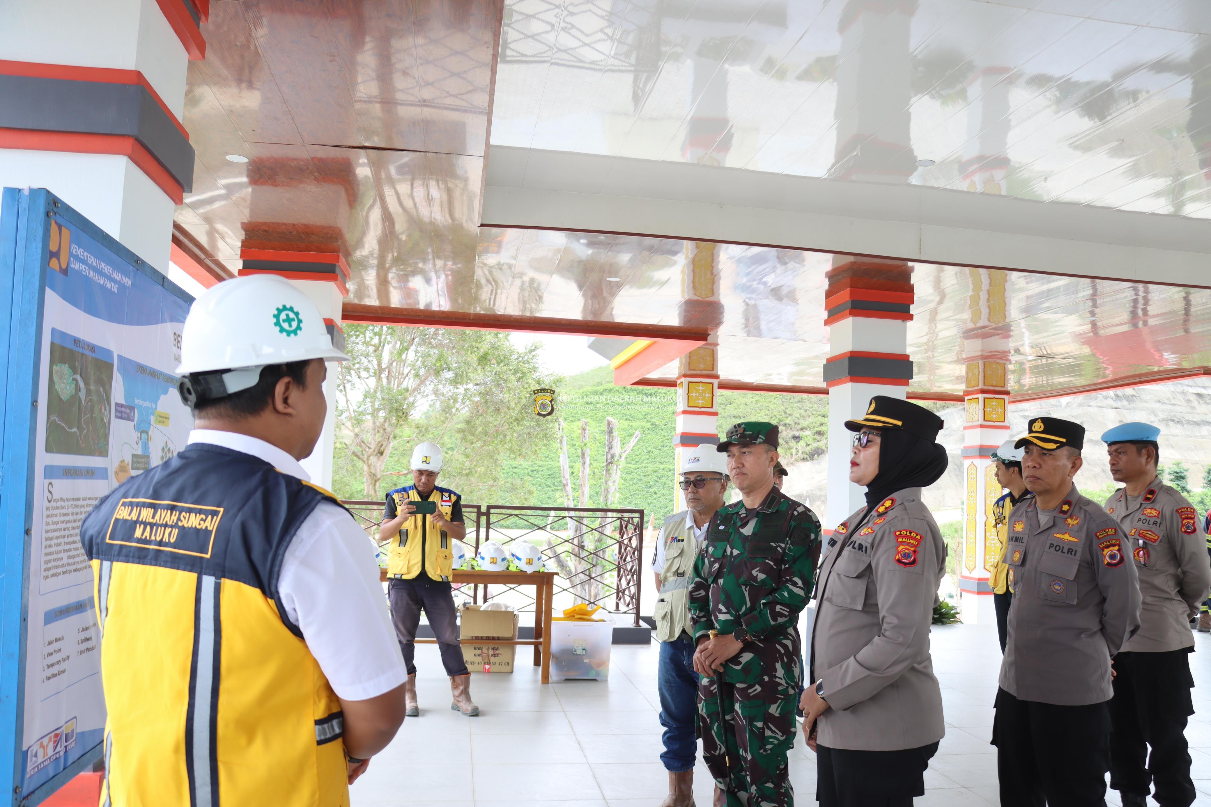 Kapolres Buru Dandim 1506 Namlea Meninjau Proyek Strategis Nasional Bendungan Way Apu