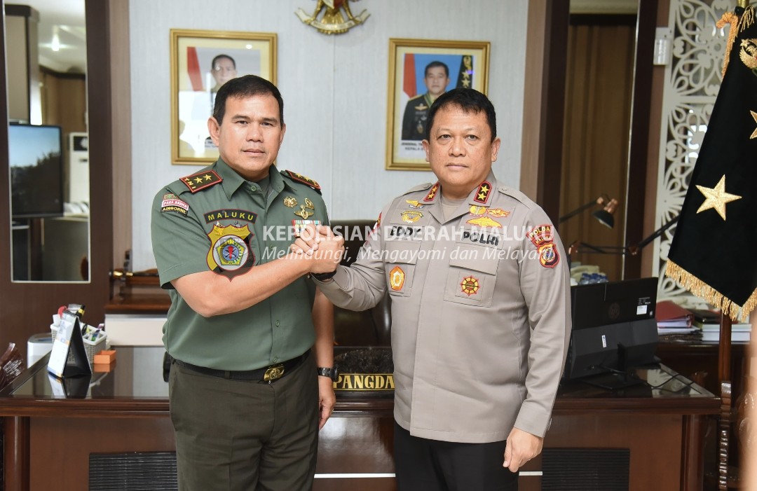 Kapolda Maluku Kunjungi Pangdam XV Pattimura, Ini yang Dibicarakan