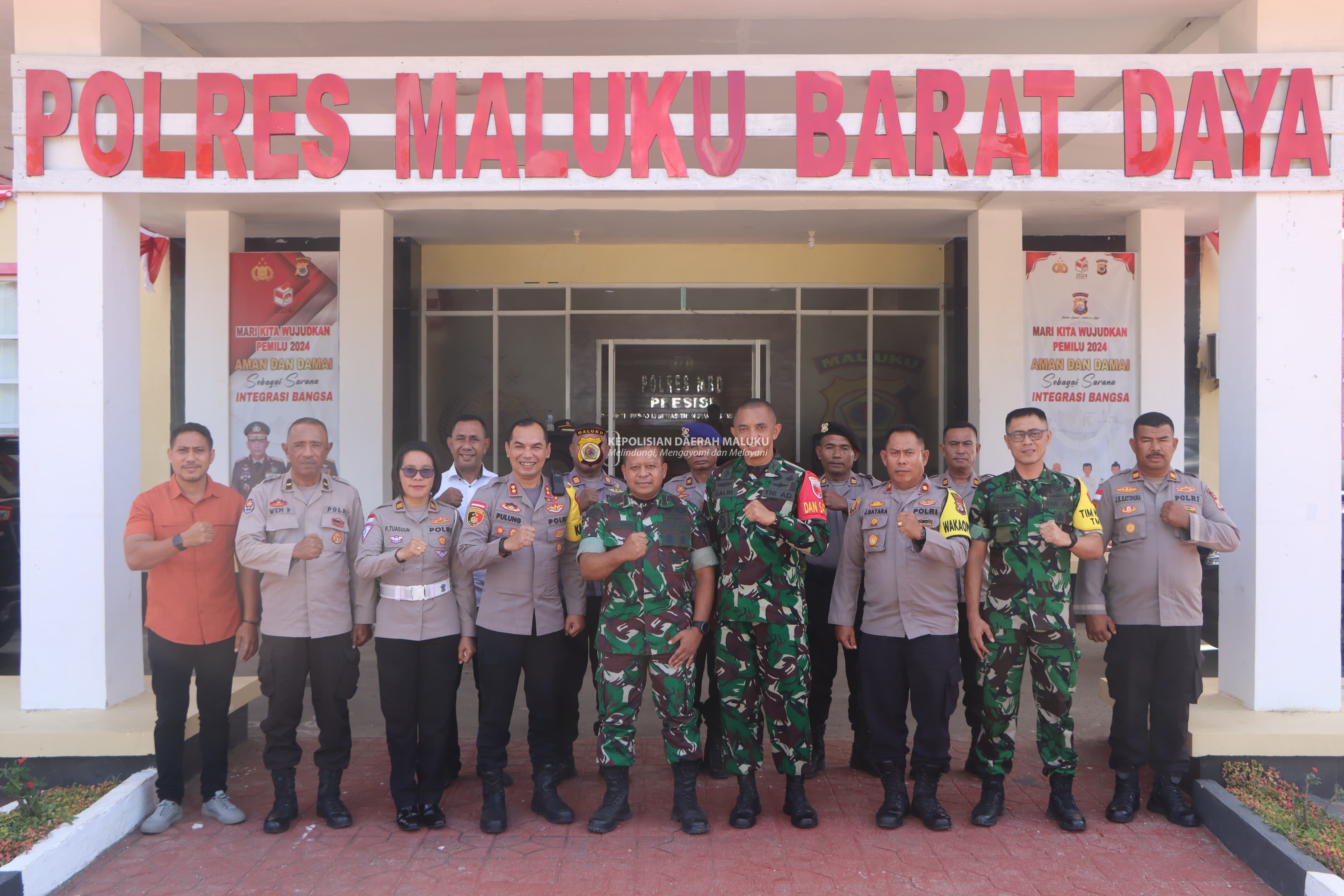 Selepas Kunker Program TMMD ke 121, Paban III Tahwil Sterad Kunjungi Polres Maluku Barat Daya