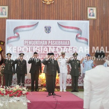 Kabag SDM Polres Kepulauan Tanimbar hadiri upacara pengukuhan Anggota Paskibra