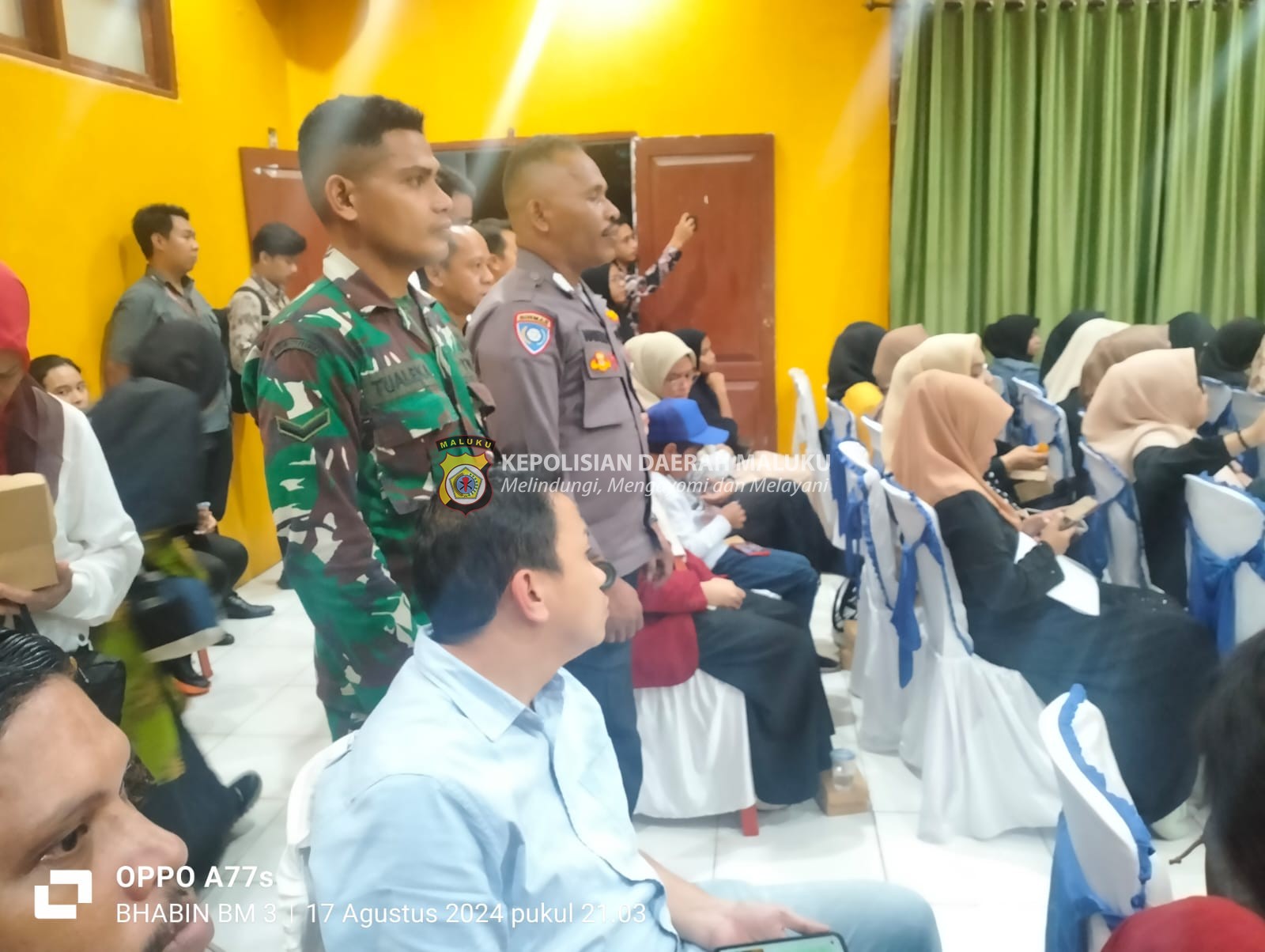 Bhabinkamtibmas bersama Babinsa Memonitoring Peresmian Klinik Pratama Rawat Jalan PKU Muhammadiyah Abu Sofyan di Batu Merah, Ambon