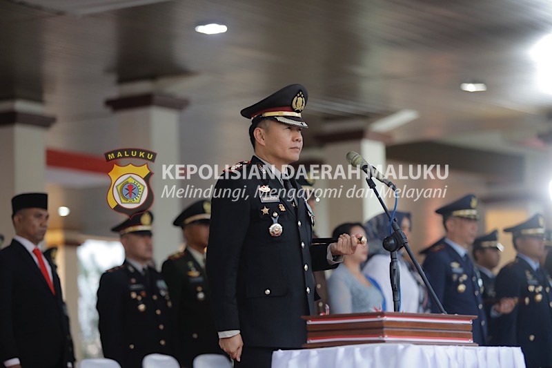 Kaporles Kepulauan Tanimbar pimpin upacara penurunan bendera HUT Kemerdekaan RI ke-79