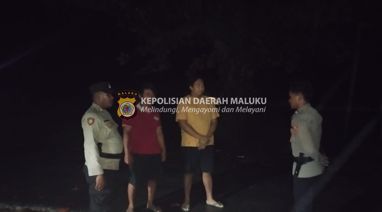 Polsek Waesama Laksanakan Patroli Malam, Antisipasi Gangguan Kamtibmas