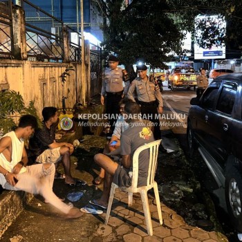 Polresta Ambon Gelar Patroli Malam Hari untuk Cegah Aksi Kriminal dan Jaga Kamtibmas