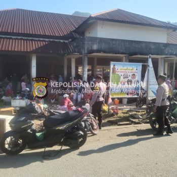 Polsek Leksula Laksanakan Patroli Dan Sampaikan Imbauan Kamtibas