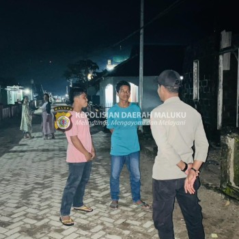 Polsek Ambalau Laksanakan Patroli Malam Antisipasi Guantibmas