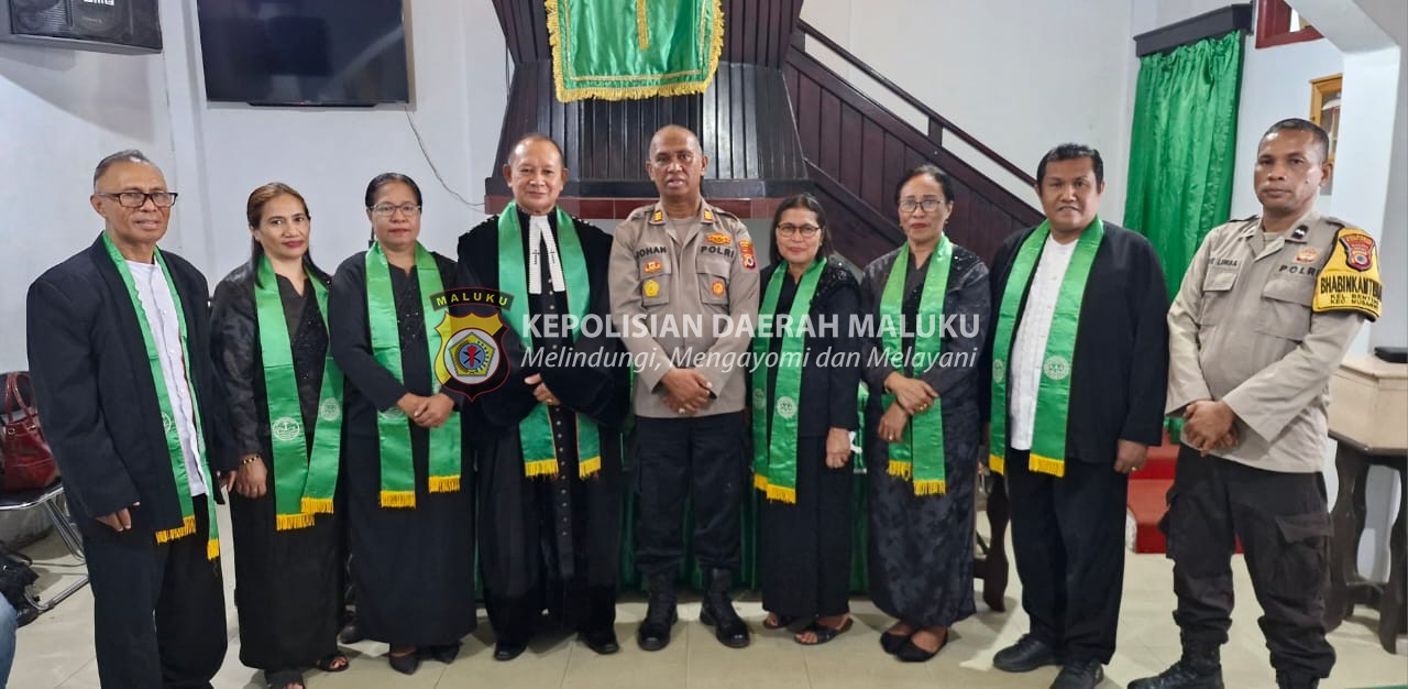 Kapolsek Nusaniwe Gelar Minggu Kasih di Gereja Salem Jemaat GPM Nehemia, Beri Hiimbauan Antisipasi Gangguan Kamtibmas