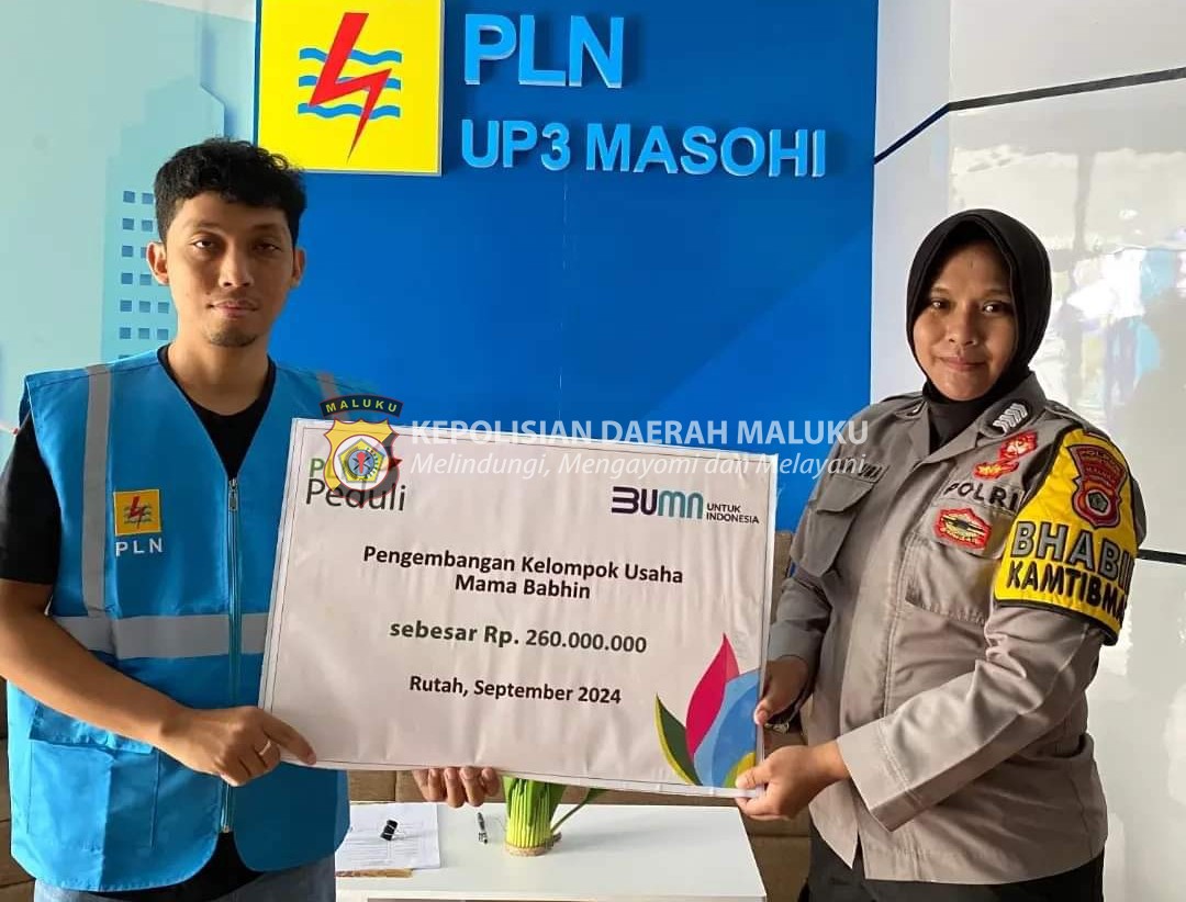 Kado HUT Polwan ke-76, PLN Maluku Salurkan Rp260 Juta Bantu UMKM Mama Bhabin di Negeri Rutah