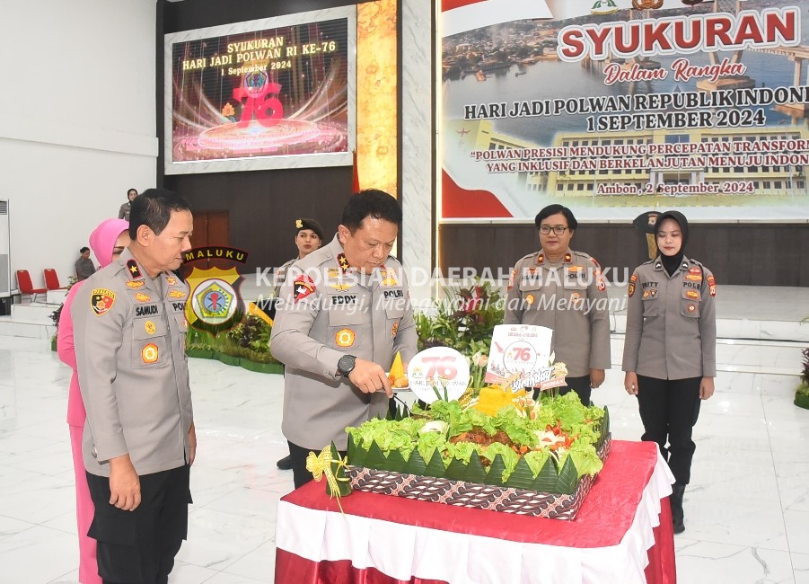 Syukuran HUT ke-76 Polwan, Kapolda: Terus Berbuat Baik Agar Polwan Polda Maluku Tetap Dicintai Masyarakat