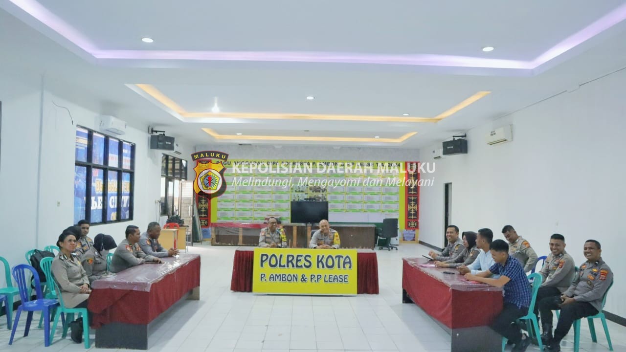 Tim Birorena Polda Maluku kunjungi Polresta Ambon lakukan Pelaksanaan  Monitoring, Evaluasi, dan Asistensi (MEA)