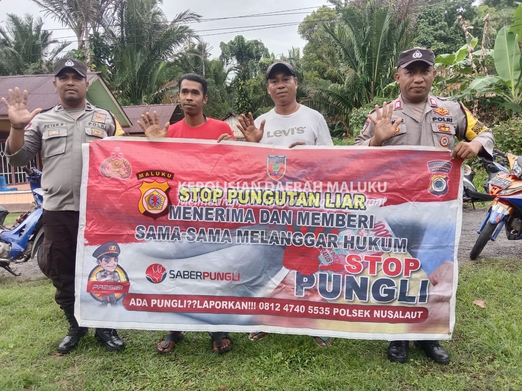 Bhabinkamtibmas Polsek Nusalaut Berikan Himbauan 