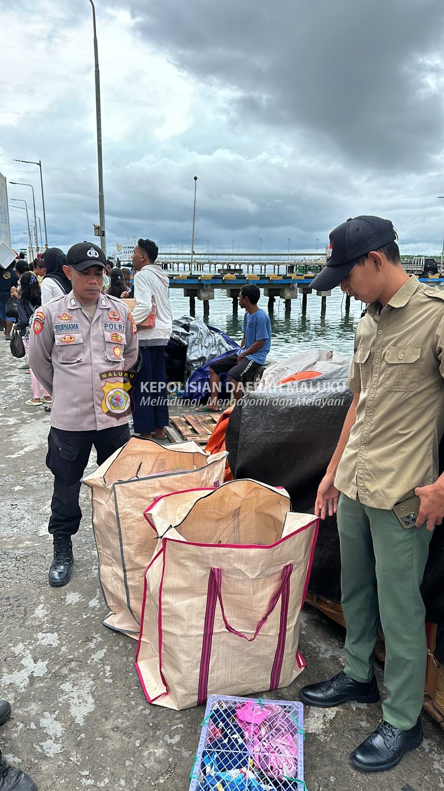 Polsubsektor Kawasan Pelabuhan Polres Kepulauan Aru Berhasil Amankan Penyeludupan Hewan Di lindungi.