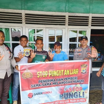 Polsek Salahutu Laksanakan Himbauan SABER PUNGLI di Negeri Tulehu