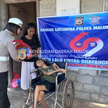 Satuan Lantas Polres MBD Gelar Bansos Songsong Hari Lalu Lintas Bhayangkara ke 69 Tahun 2024