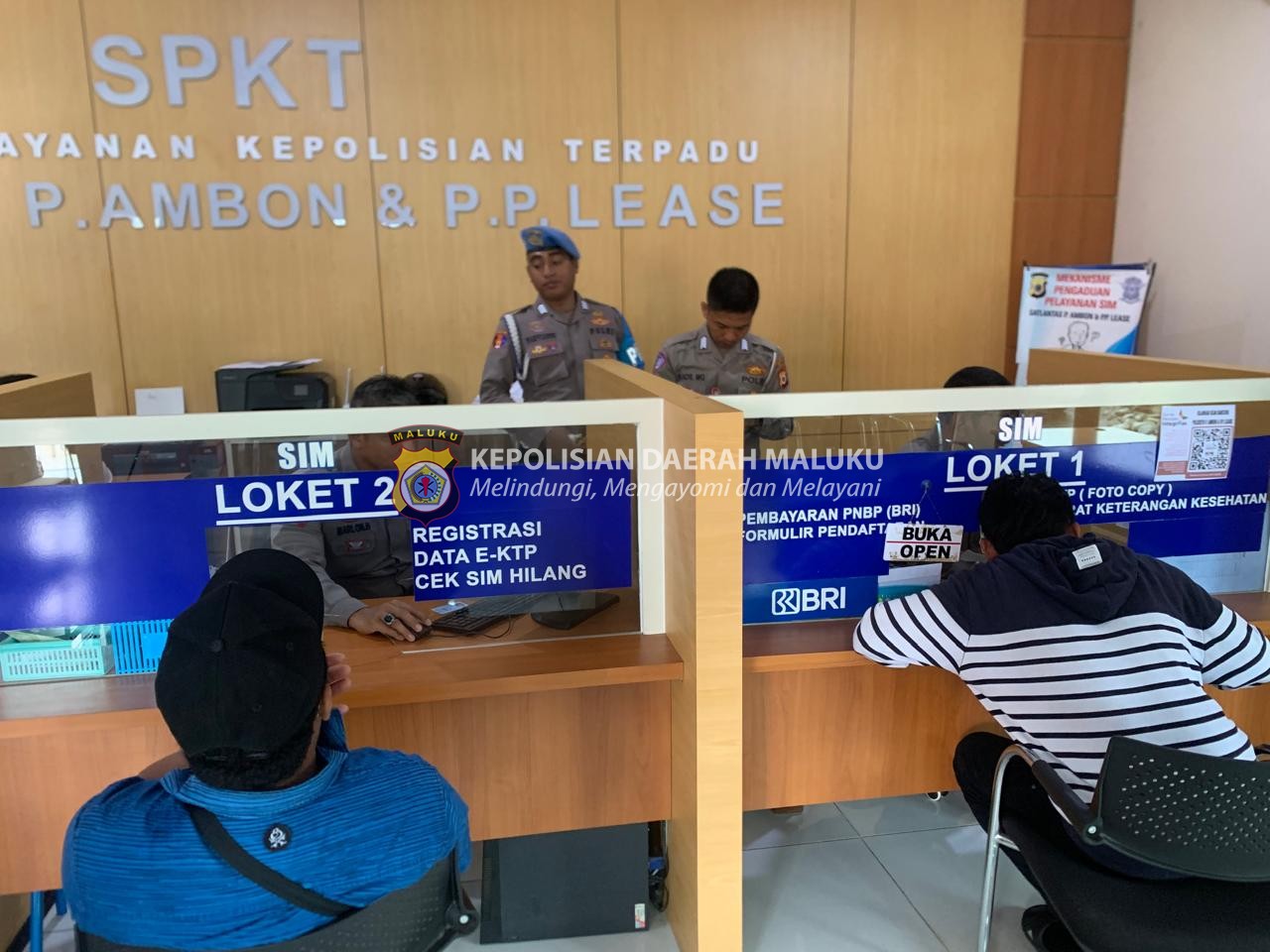 Sie Propam Polresta Ambon Lakukan Pemeriksaan Pelayanan Publik di SPKT