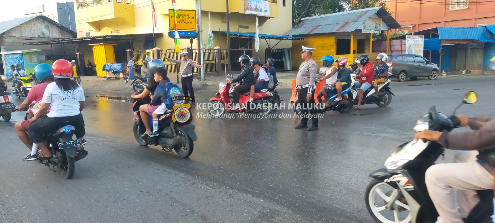 Satuan Lalulintas Polres Kepulauan Aru Laksanakan Pengaturan Aruslalin Ciptakan Kamseltibcar.